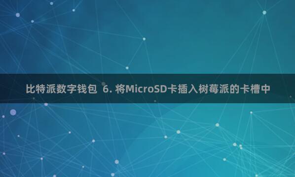 比特派数字钱包  6. 将MicroSD卡插入树莓派的卡槽中